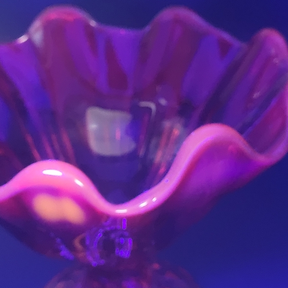 Vintage LE Smith Amberina Compote Cadmium Glow - READ - Picture 8 of 9